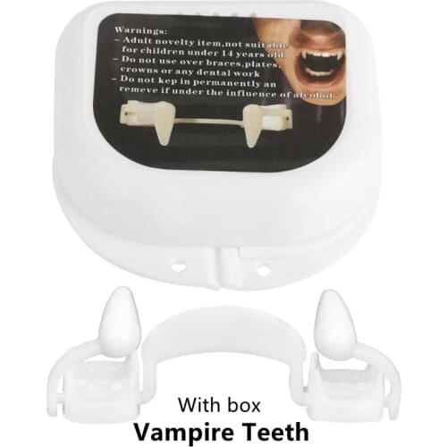 Halloween Decoration Vampire Teeth Retractable Zombie Teeth Safety Soft Silicone Vampire Fangs Horror Bloody Vampire Party Decor