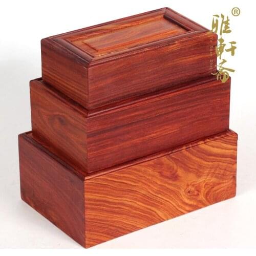 W Zhai gongtan TZ wooden jewelry box set three box box jade collection box mahogany crafts