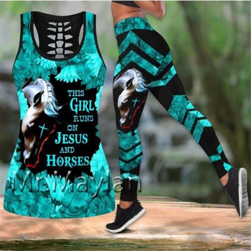 3D Digital Printed Love Horse Hollow Tanktop Women Sexy Vest Girls Fashion Tank tops Clothes ropa mujer Oversized Drop ship Q-88