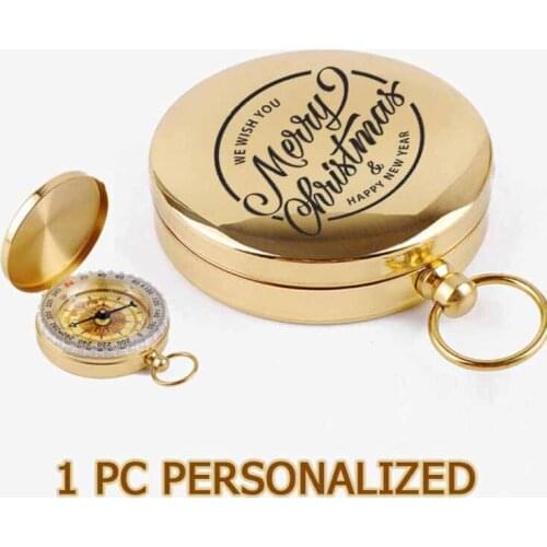 1pc Cusotmized Engrave Compass For Husband Dropshipping Personalized Christmas Gifts Navigator Functional Compass 2021 ZNZ026