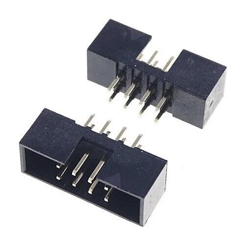 1000 Pcs Box Header 8 Pin 2x4P 2.0mm Pitch Male Shrouded PCB straight IDC Socket dual rows space 2.0 Through hole DIP