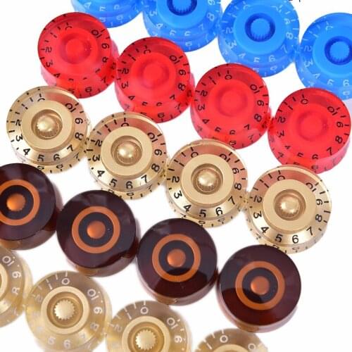 4 PCS Round Guitar Knobs Speed Volume Tone Control Knobs Rotary Knobs for Electric Guitar Parts Replacement