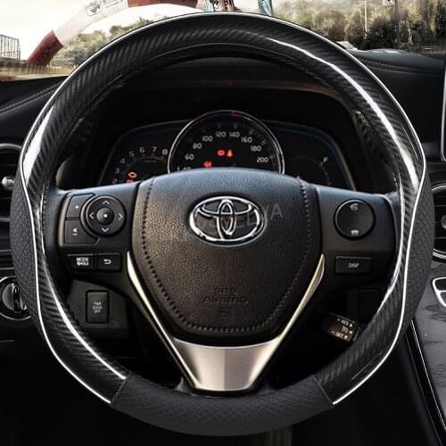 Car Steering-wheels Cover 37 38cm 15" for toyota camry corolla axio altis rav4 4Runner C-HR Fortuner Harrier Highlander Kluger