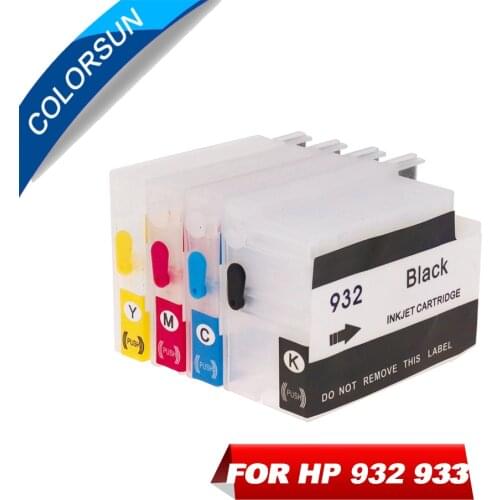Colorsun for HP 932 XL 933 refillable ink cartridges for HP932 Officejet 6100 6600 6700 7110 7610 7612 7510 7512 with ARC chips