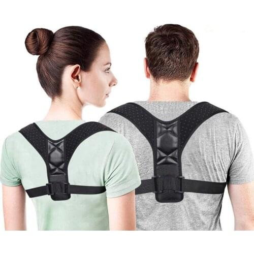 Men Women Gym Fitness Back Guard Posture Corrector Adjustable Chest Up Back Brace Extended Shoulder Protector Belt Support Strap