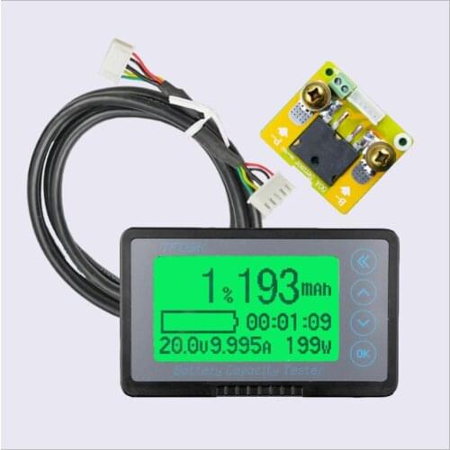 Coulombmeter voltmeter ampere meter 10-120v battery capacity indicator/ level display Lithium iron phosphate Battery tester