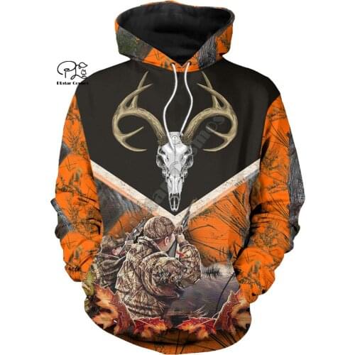 Men Unisex Deer hunting Bow Hunter print 3d hoodies Skull Sweatshirts zipper jacket tracksuit women Pullover harajuku streetwear