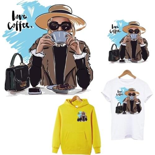 DIY Patch Iron On Transfers Fashion Lady Thermal Strips Sticker On Clothes A-level Washable T-shirt Hoodies Applique Decoration
