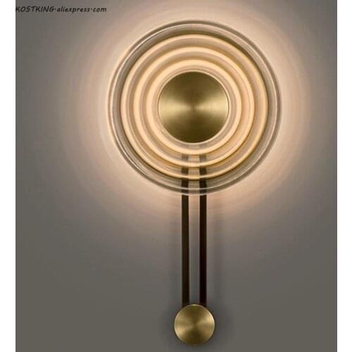 New Cognac Glass LED Wall Lamp Living room Bedroom Bedside Wall Sconce Bathroom light Home Decoration Wall Lighting Fixtures