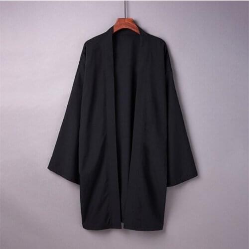 2020 Fashion Spring Summer Plain Color Coat Japanese Kimono Cardigan Kimono Haori For Woman Man Loose Thin Outer Garment
