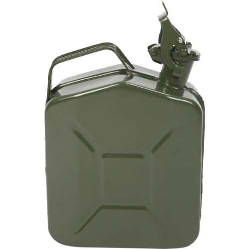 Portable Army Green 5L 0.6mm Windmill Oil Drum Crawler Truck Auto Parts Gas Tank with Inverted Tube Plastic DIY Parts