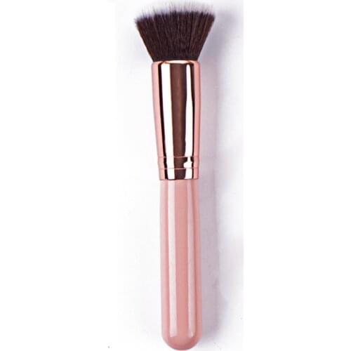 Luxury Champagne Makeup Brushes Flat Top Foundation Brush Large Face Brush Repair brush contour brush for Liquid Cream Powder