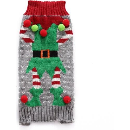 Pet Christmas Costume Dog Clothing Autumn And Winter Warm Jacket Coat Clothes Christmas Pet Sweater