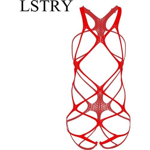 Sexy Open Crotch Fetish Bodystocking Women Erotic Lingerie Porno Sex Dress Crotchless Body Suit Underwear Costumes Latex Catsuit