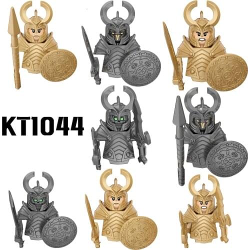 Medieval Knights Soldiers Asgard Dwarfts Death Guard Building Blocks Bricks Compatible Small Toys For Kids Gifts KT1044