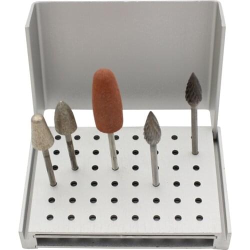 Dental Metal Bur Box 48 Holes Drill Placement Box Dentist Drill Autoclave Sterilizer Case Disinfection Holder For Grinding Head