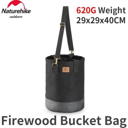 Naturehike 34L Firewood Bucket Bag Ultralight Outdoor Firewood Barrel Waterproof Tent Tools Accessories PVC Fabric Storage Bag