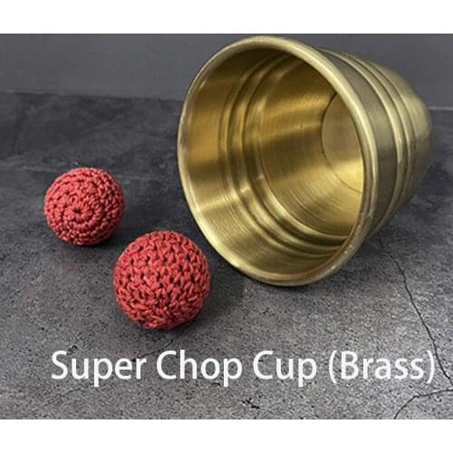 Super Chop Cup (Brass) by Oliver Magic Stage Close Up Magic Tricks Appear Vanish Ball Magia Mentalism Illusion Gimmick Props