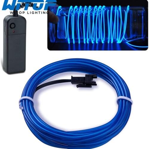 LED Strip 1M3M5M Flexible Neon Light EL Wire Ambient Rope Tube Line With Driver For Costume Party Christmas HalloweenDecoration