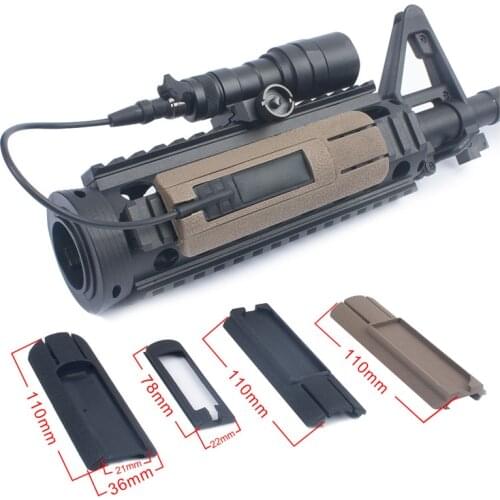 Tactical Airsoft 4.125" ITI TD Scar Pocket Panel Remote Switch Rail Pads Set Light Fits 20mm rails PEQ Accessory