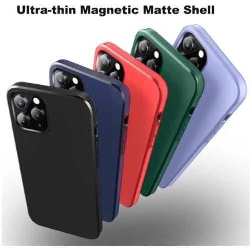 Ultra-thin Magnetic Matte Phone Case For iPhone 12 Pro 11Pro Max XR X XS Max 7 8 Plus 12Mini Square Bumper Protection Back Cover