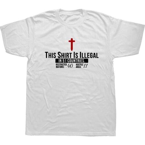 Mens Funny THIS SHIRT IS ILLEGAL PRAY T-shirt Christian JESUS Religious Faith CHRIST T Shirt Men Hip Hop Tshirt Fashion Tee