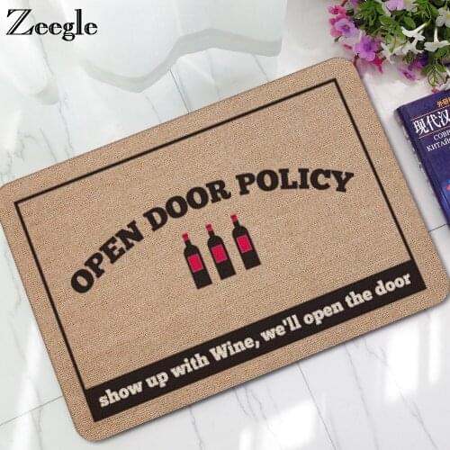 Zeegle Door Mat Entrance Mats Rubber Bathroom Floor Mats Hallway Rugs Anti-slip Kitcehn Area Rug Bedroom Carpets Living Room Rug
