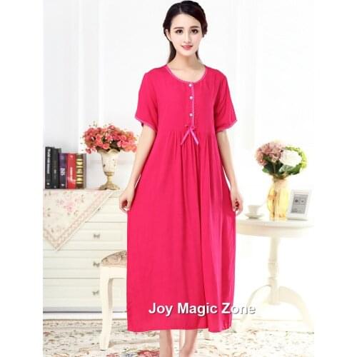 Yomrzl L724 2016 new arrival summer cotton womens nightgown short sleeve sleepwear one piece royal princess sleep dress