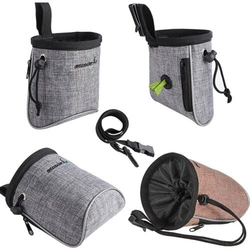 19 Styles Of Dog Training Waist Bag Puppy Treat Pouch Drawstring Carries Pet Toys Food Poop Bag Pouch Hands Free Feed Pocket