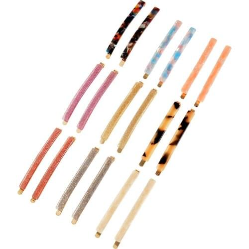 1pair Japan Acetate Side Clip Acrylic Minimalist Cute Hair Clip Colorful Hair Grip Barrettes Elegant Hair Accessories For Women