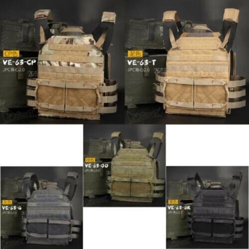 1000D Nylon Paintball Zip Molle Jump Plate Carrier Combat JPC 2.0 Tactical Vest
