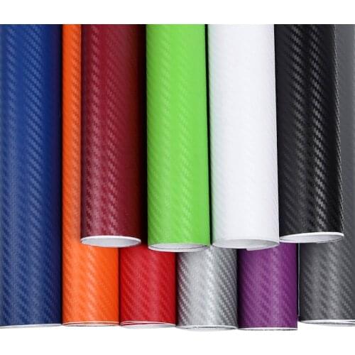 127x10cm 3D Carbon Fiber Vinyl Film Car Wrap stickers Sheet Roll Film Car stickers and Decals Motorcycle Car Styling Accessories