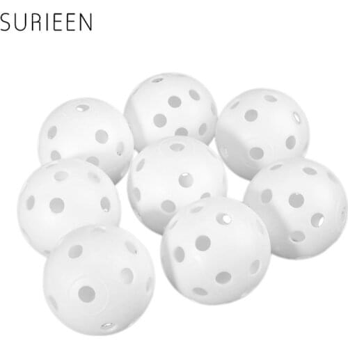 SURIEEN High Quality 50PCS/lot Plastic Hole Airflow Hollow Golf Balls 41mm Golfer Golf Practice Balls Training Golf Accessories