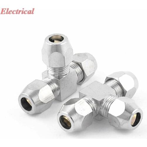 6mm Tube Pneumatic Hose Air Fitting Tee Quick Connector Coupler