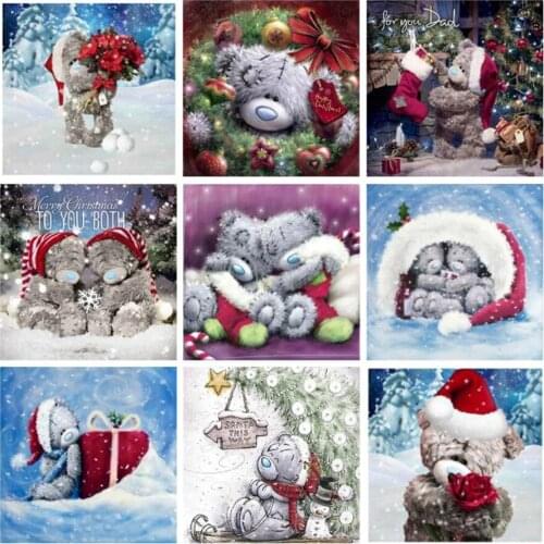 5d diy diamond painting cartoon bear Cross Stitch Diamond embroidery Anmial Diamond Mosaic Home Decor Christmas Childrens gifts