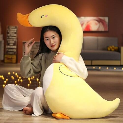 80/100/130cm Cartoon Duck Dinosaur Plush Toys Soft Huggable Plush Pillow Stuffed Cushion for Pregnant Girls Birthday Gifts