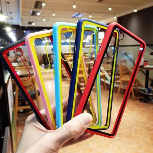 Dual Color Transparent Acrylic Case for OnePlus Nord Capa Soft Clear Cover Hoesjes for 1+ nord