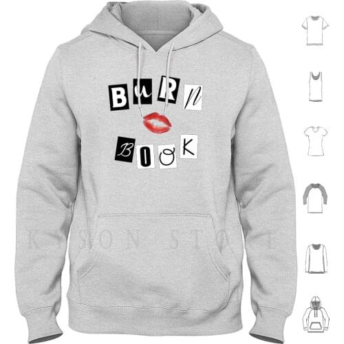 Mean Girls-Burn Book Hoodies Long Sleeve Mean Girls Burn Book Movie Film Humor