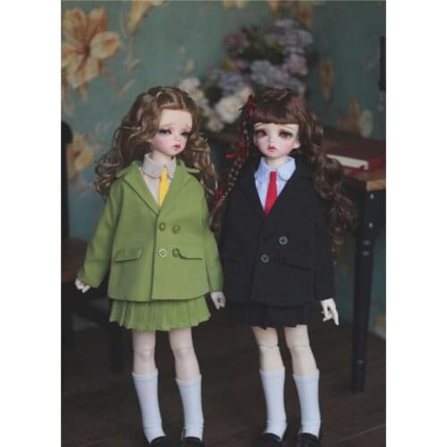 BJD doll dress is suitable for 1/4MSD JK uniform skirt college style Korean version Western style suit jacket pleated skirt suit