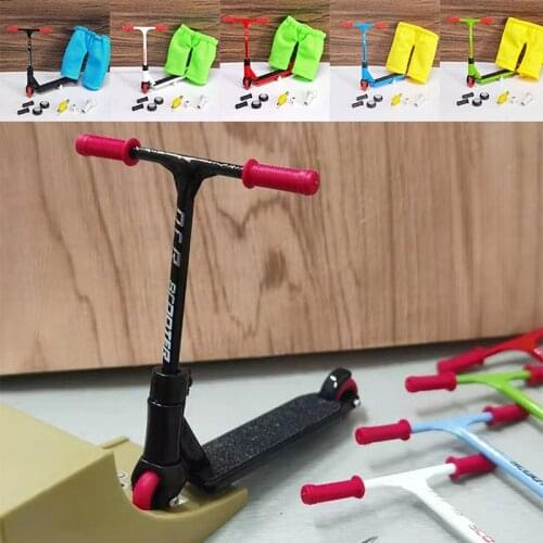 Alloy Finger Scooter with Mini Scooters Tools and Finger Board Accessories Mini Skateboard Finger Toy for 3+ Years Old Kid