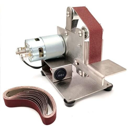 Multifunctional Mini Electric Belt Sander Electric Grinder DIY Polishing Grinding Machine Cutter Edges Sharpener
