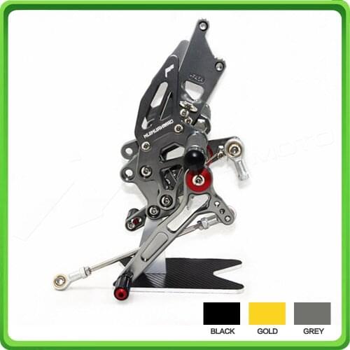 Motorcycle Adjustable Rearsets Rear set sets Foot Rest Pegs Pedal For Kawasaki Ninja 250R / EX250 2008 2009 2010 2011 2012 Gray
