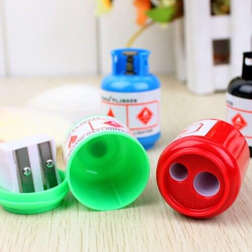 Cartoon Gas Tank Pencil Sharpener Creative Stationery Gift Prize for Kids office school supplies 1 Pc / Pack