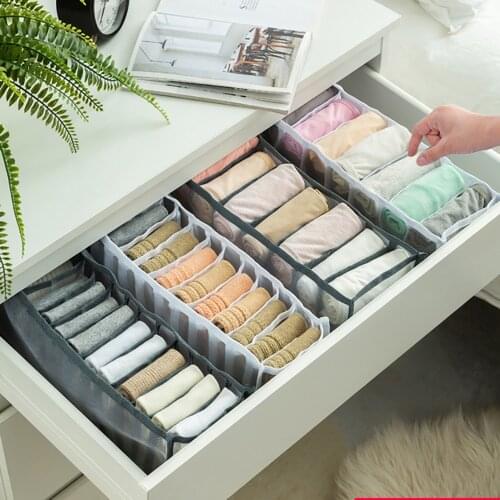 Dormitory closet organizer for socks home separated underwear storage box 24 grids bra organizer foldable drawer organizer