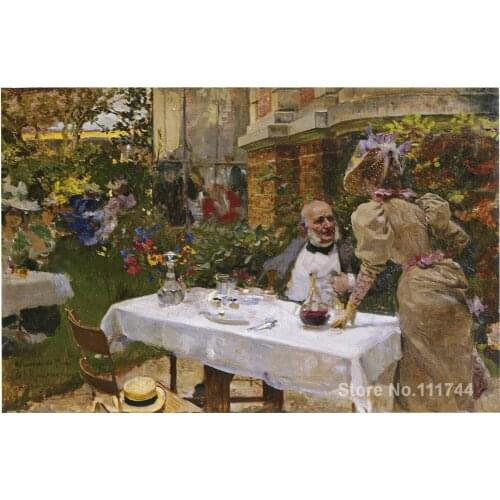 Landscape painting Cafe in Paris Joaquin Sorolla y Bastida art reproduction High quality Hand painted