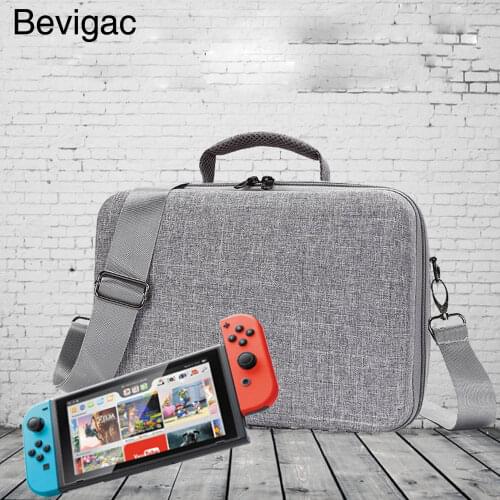 Bevigac Portable Waterproof EVA Storage Carry Protective Case Bag with Shoulder Strap for Nintend Switch Controller Accessories