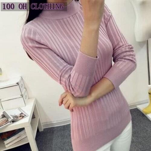 OHCLOTHING New 2017 Autumn Winter Women Sweaters Pullovers Turtleneck Knitted Outerwear Pullover Tops Knitted Cashmere Sweater