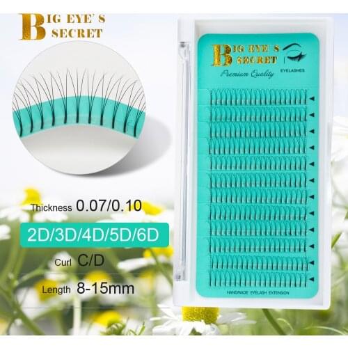 Big eyes secret Premade Volume Fans Faux mink Individual eyelash lashes maquiagem cilios Soft mink eyelash extension
