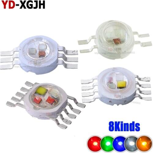 High Power LED Chip RGB RGBW RGBWW RGBWY 3W 4W 5W 6W 15W Colorful For DIY molding LED Stage Light Source Beads