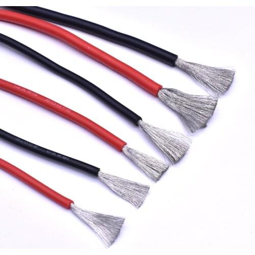 Supper Soft Heat-Resistant Red Black Silicone Cable Battery Wire 12AWG 14AWG 16 AWG 18AWG 20AWG 22AWG 24AWG 26AWG 28AWG 30AWG